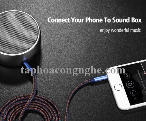 Ugreen 40401 0.5M màu Xanh Cáp âm thanh 2 đầu 3.5mm dương AV113 30040401